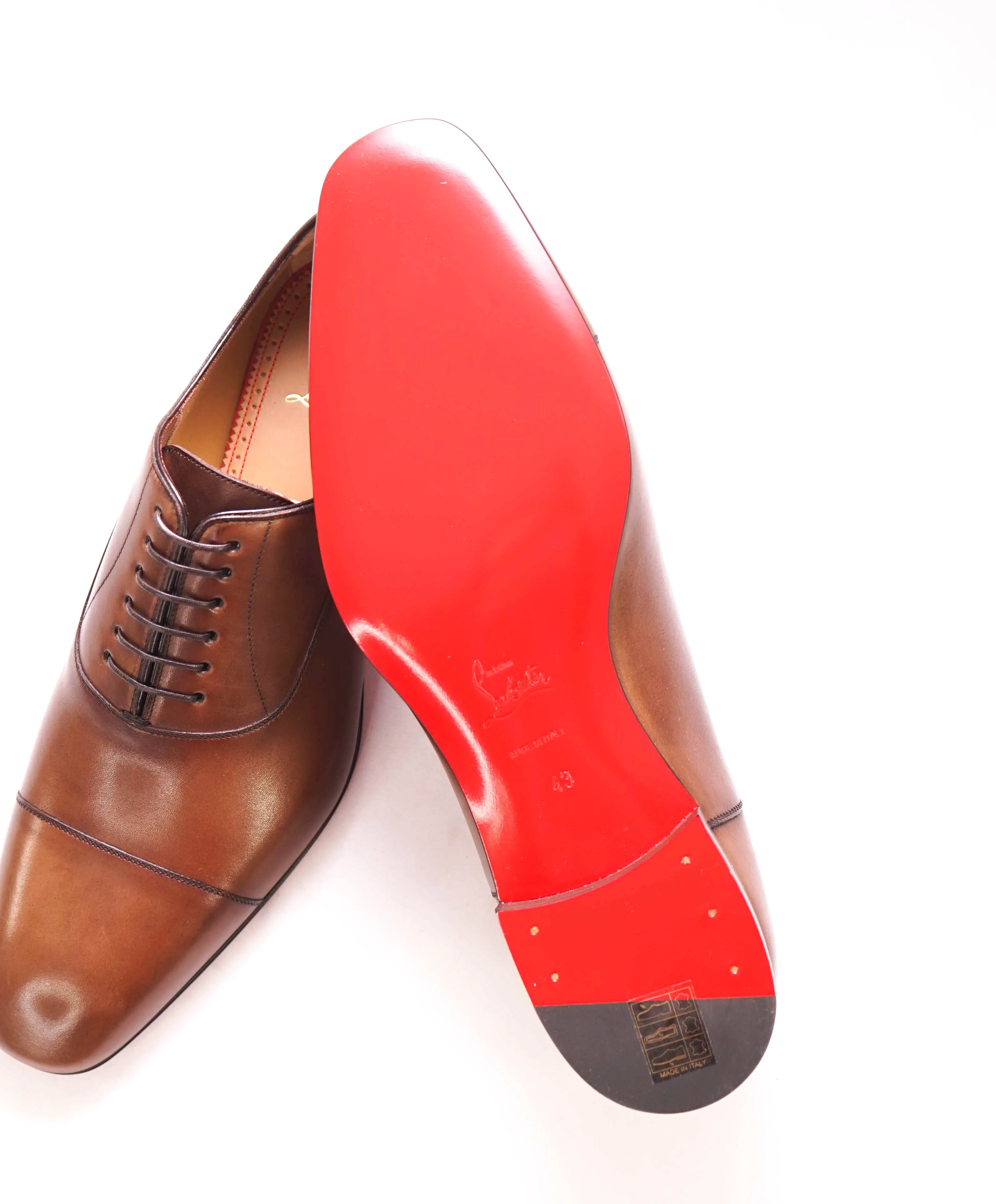$1,050 CHRISTIAN LOUBOUTIN - *GREGGO* Brown Oxfords - 10 US (43)