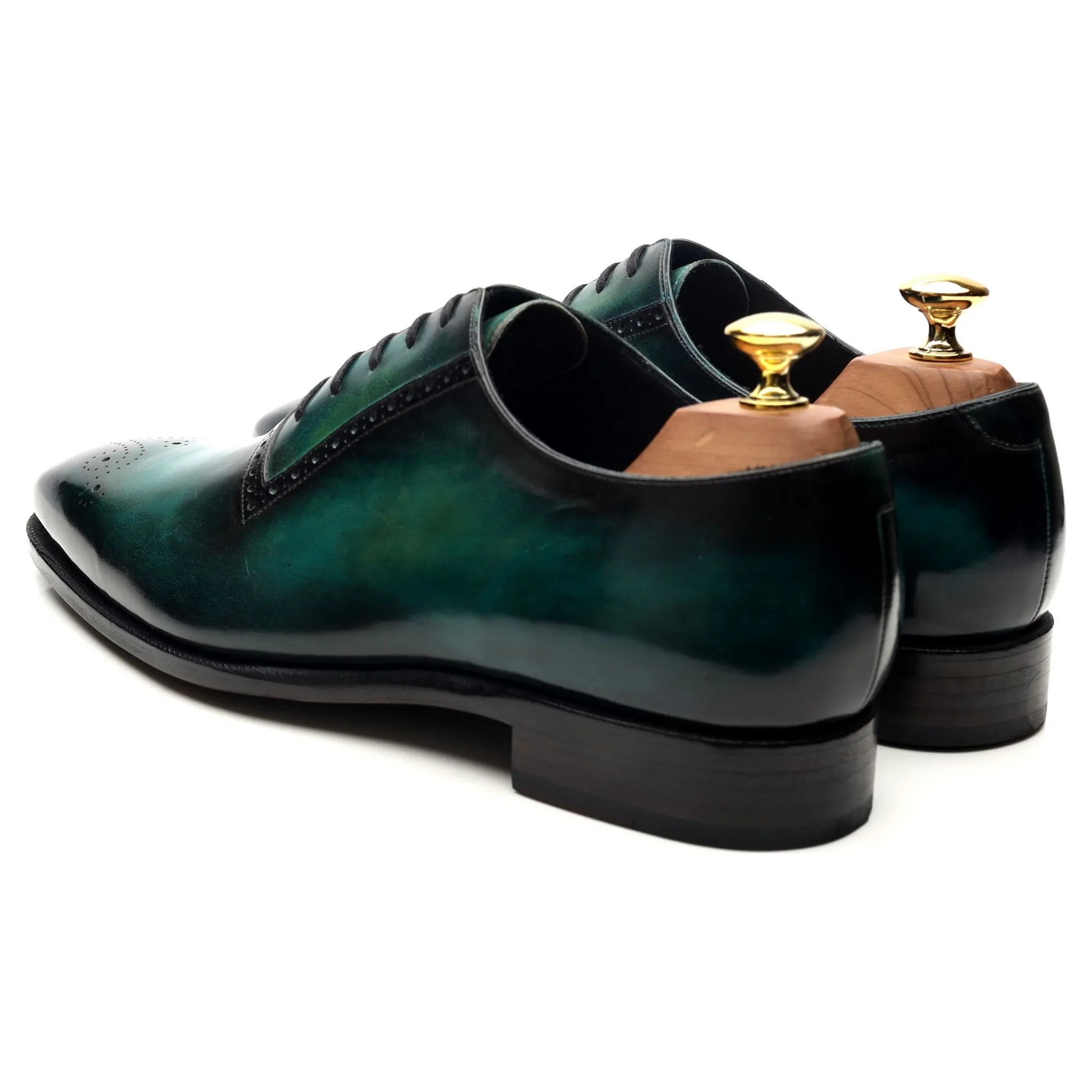 '107 Artista' Black Patina Leather Oxford UK 8.5