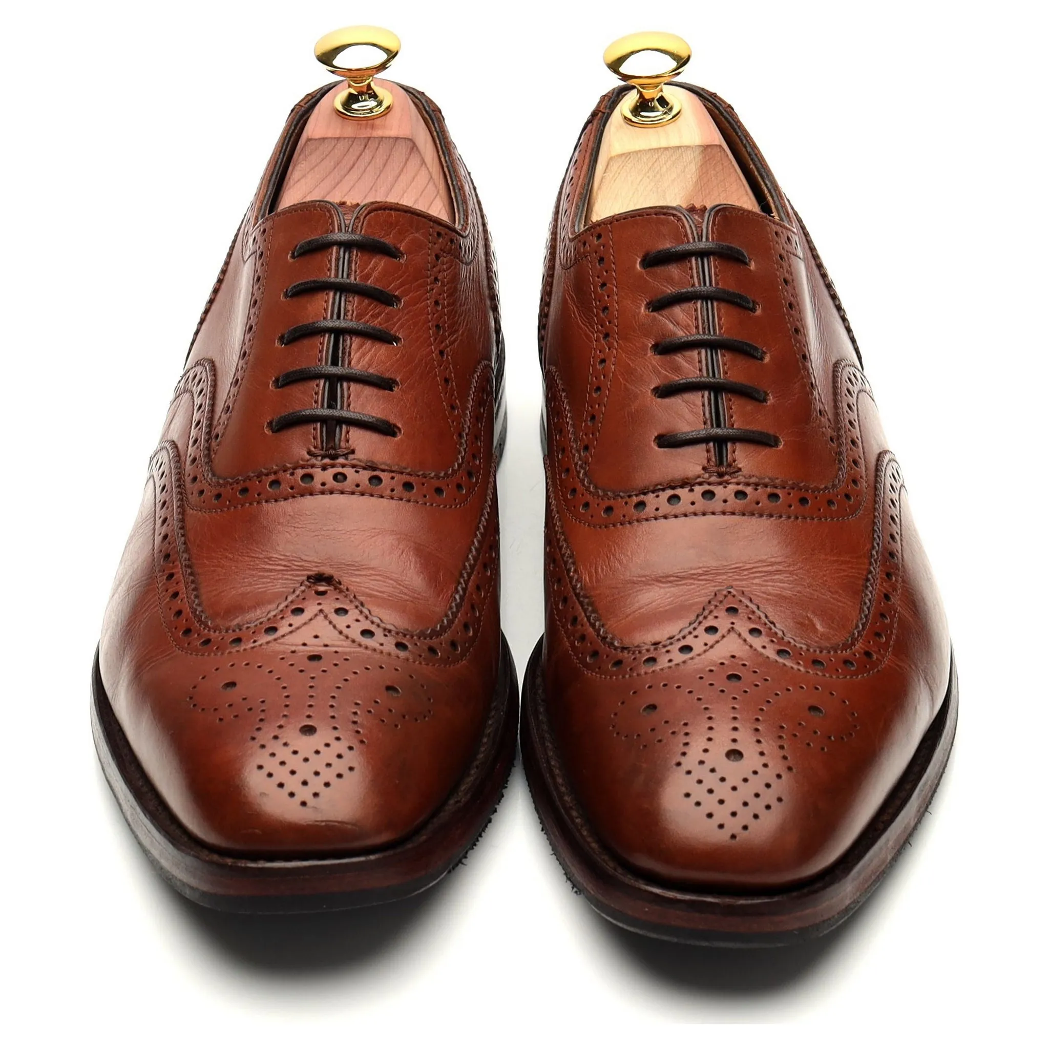 1880 'Buckingham' Tan Brown Leather Oxford Brogue UK 7 F