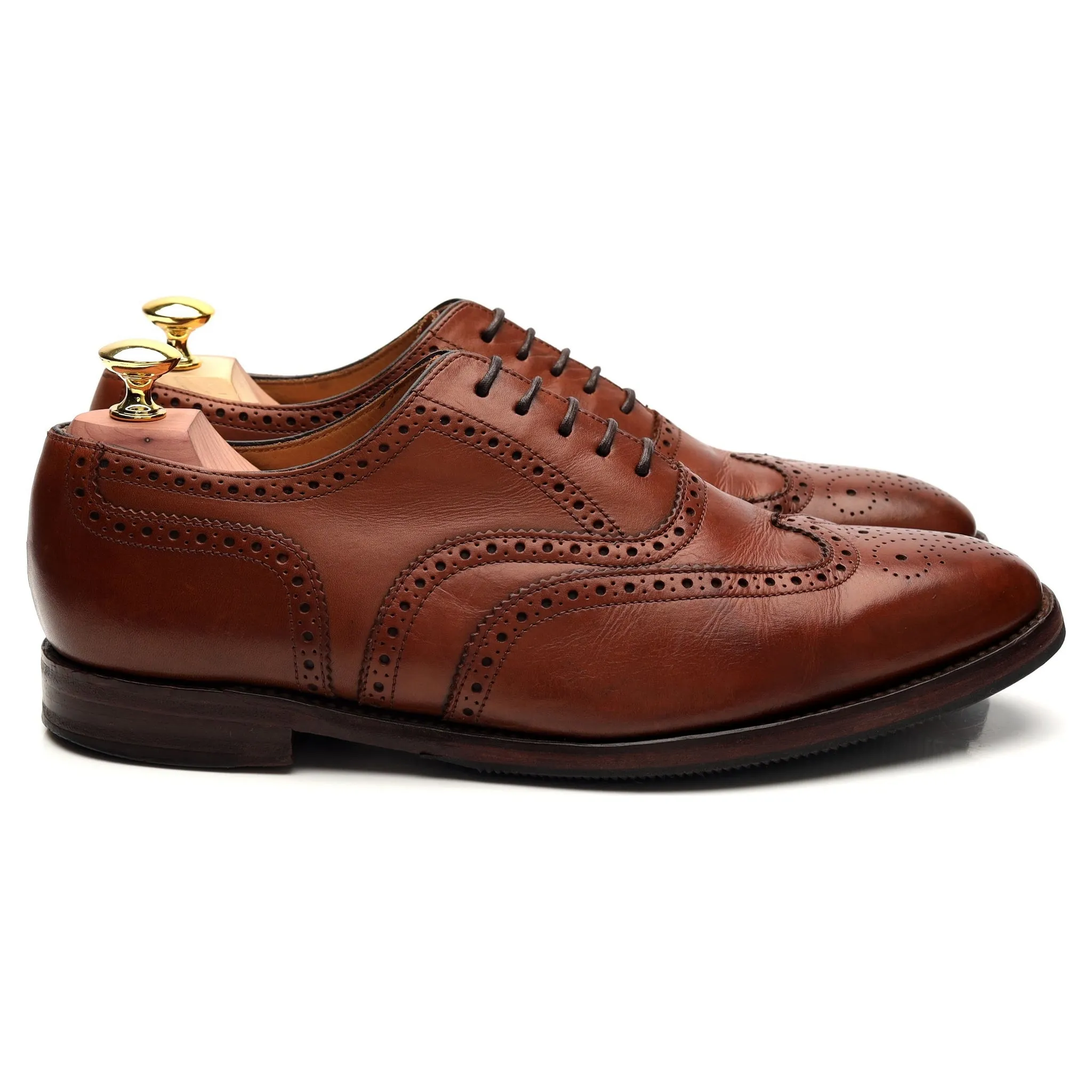 1880 'Buckingham' Tan Brown Leather Oxford Brogue UK 7 F