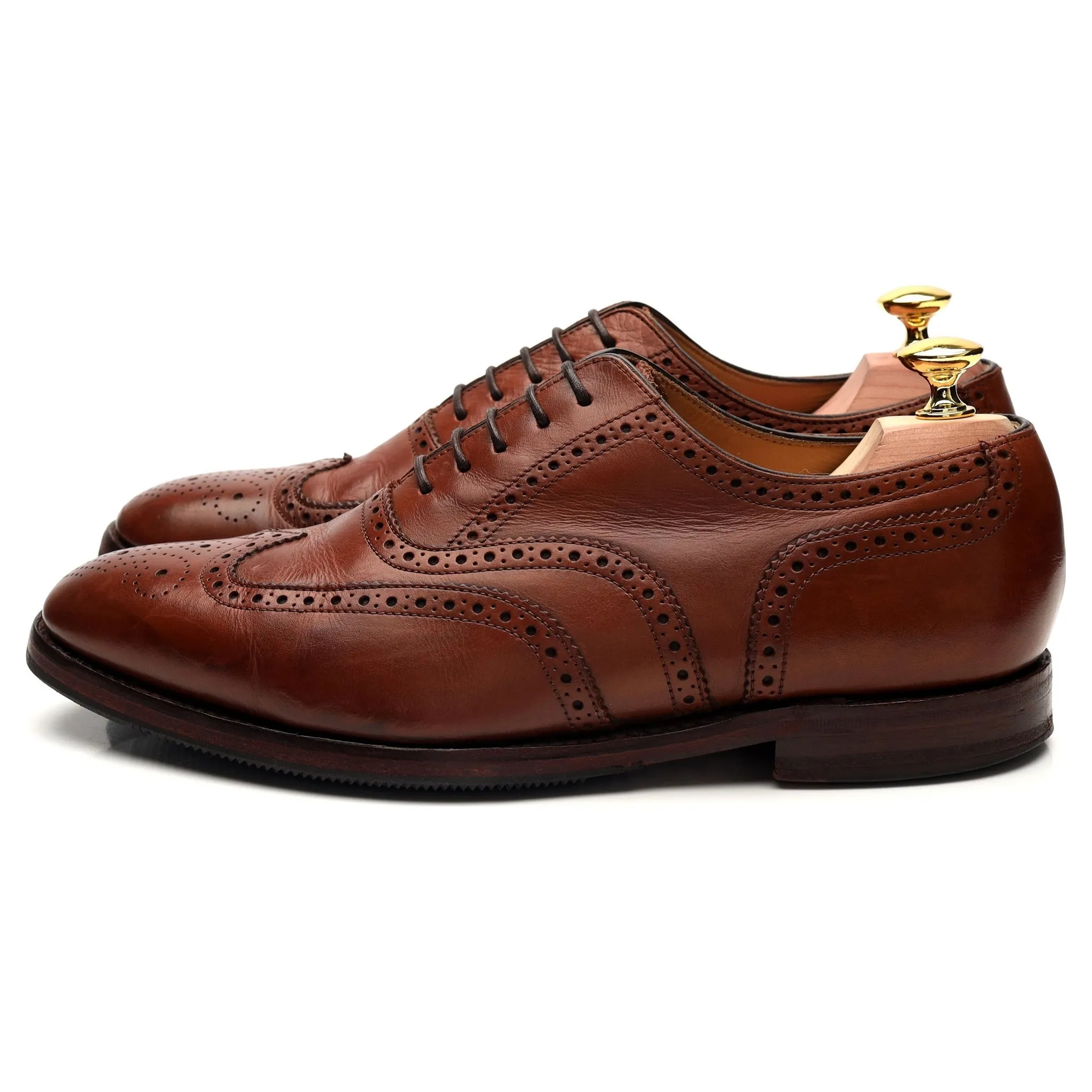 1880 'Buckingham' Tan Brown Leather Oxford Brogue UK 7 F