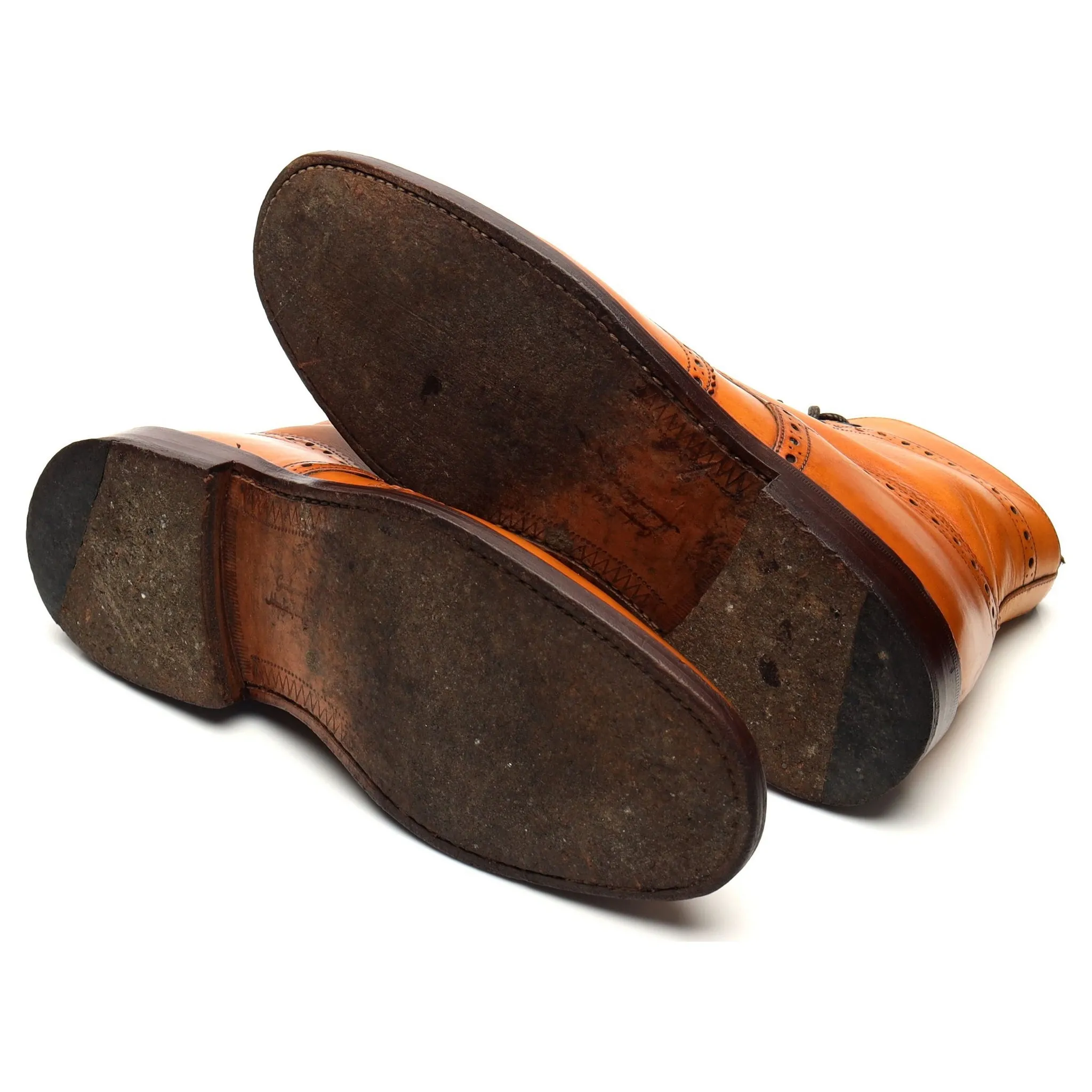 1880 'Burford 2' Tan Brown Leather Brogue Boots UK 7 F