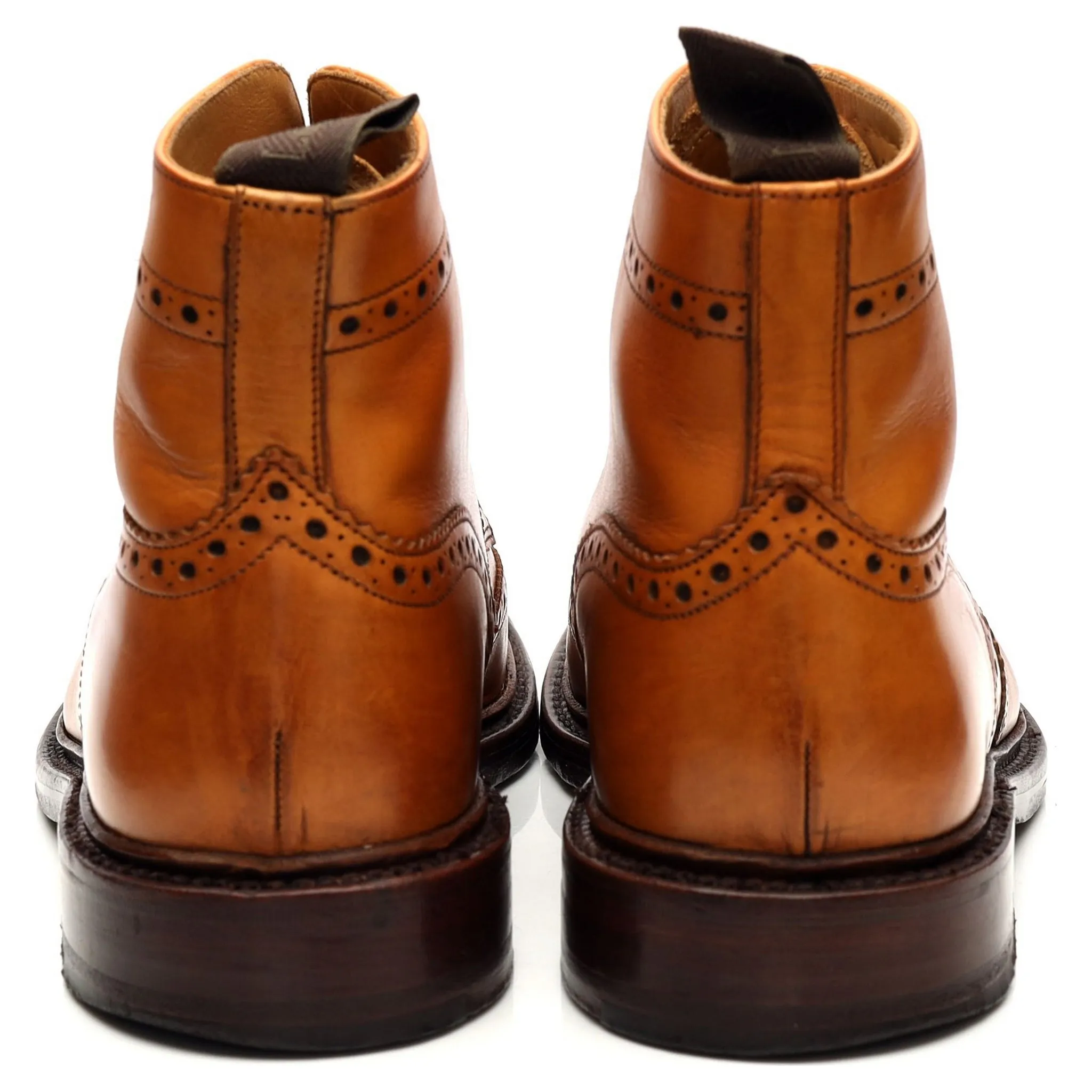 1880 'Burford 2' Tan Brown Leather Brogue Boots UK 7 F
