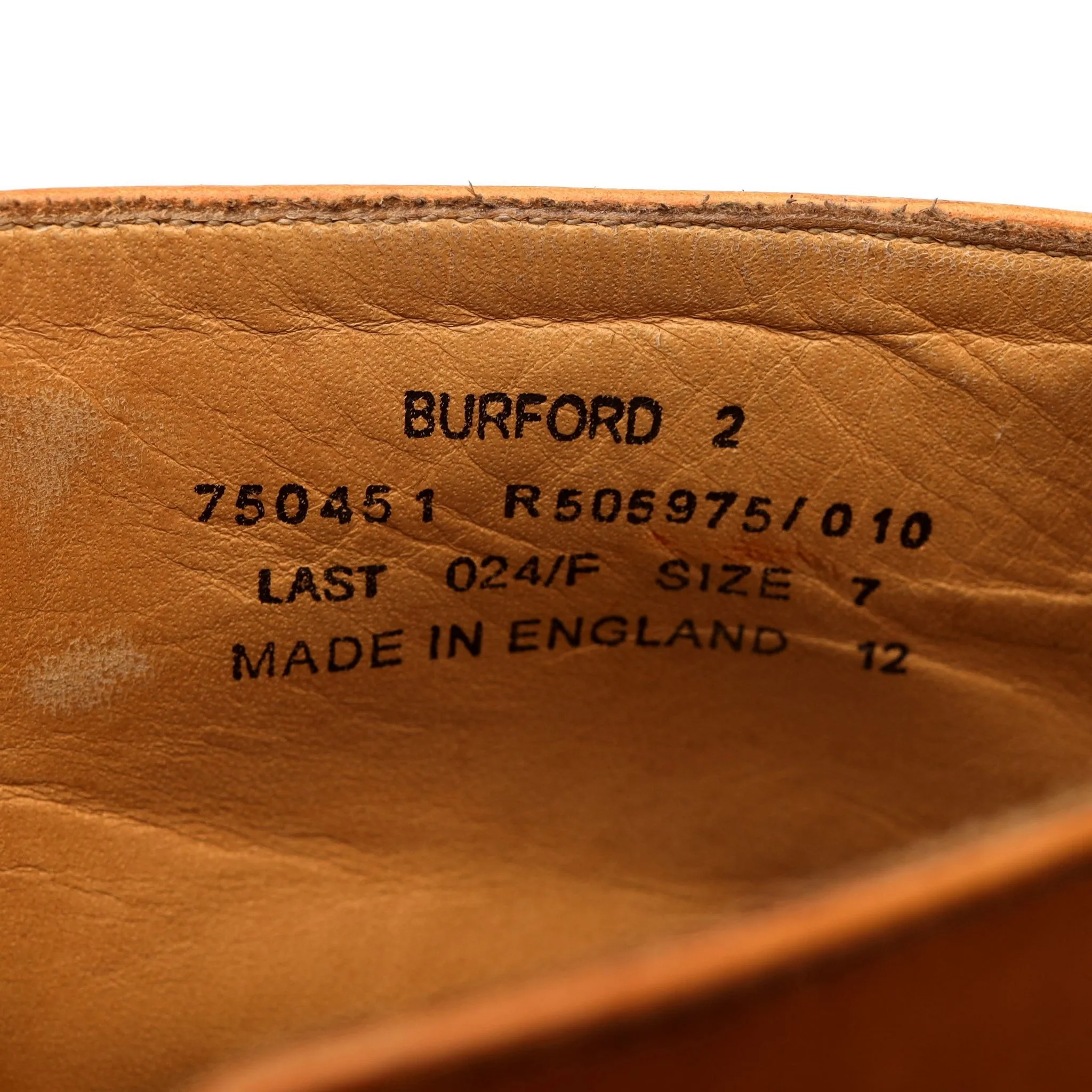 1880 'Burford 2' Tan Brown Leather Brogue Boots UK 7 F