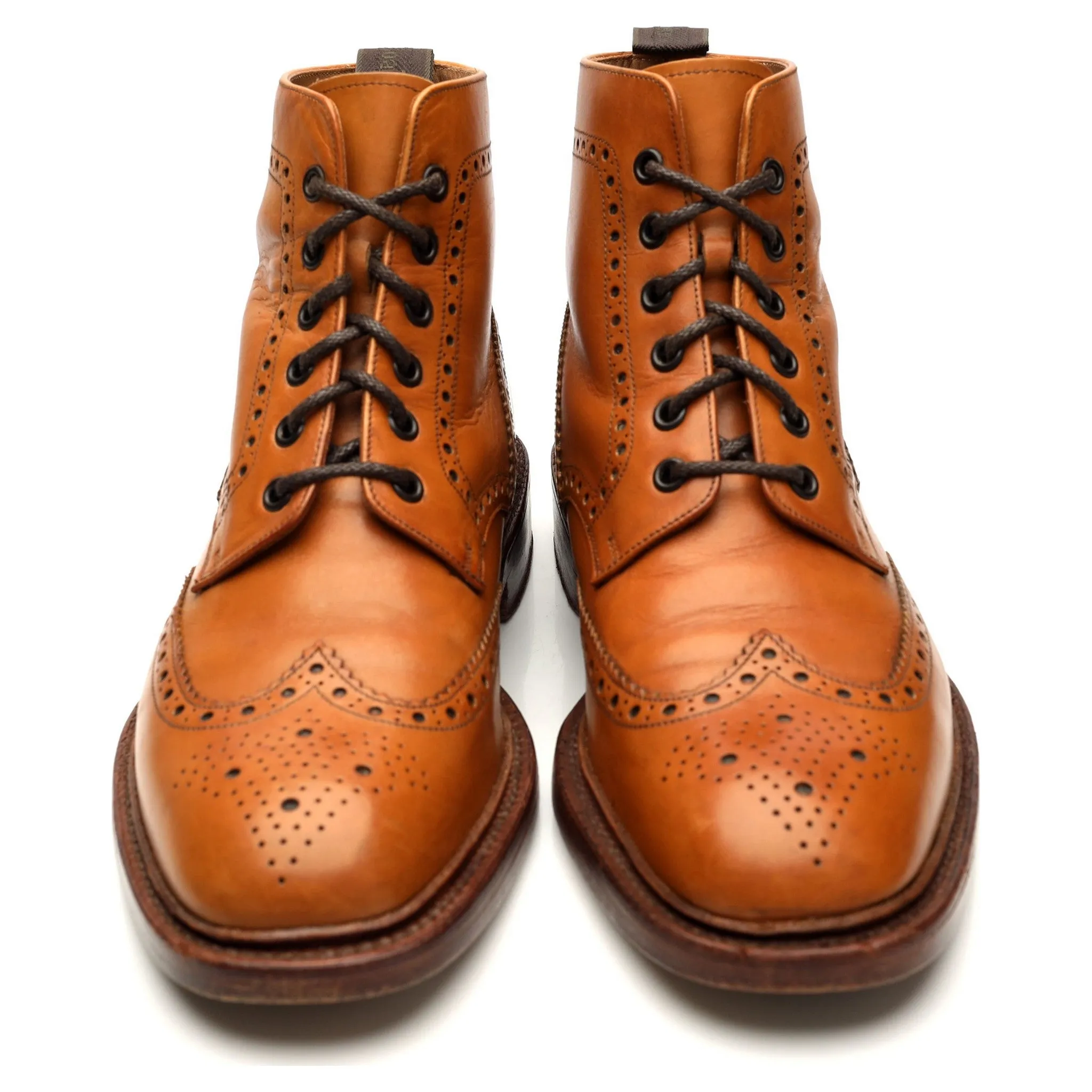 1880 'Burford' Tan Brown Brogue Boot UK 8 F