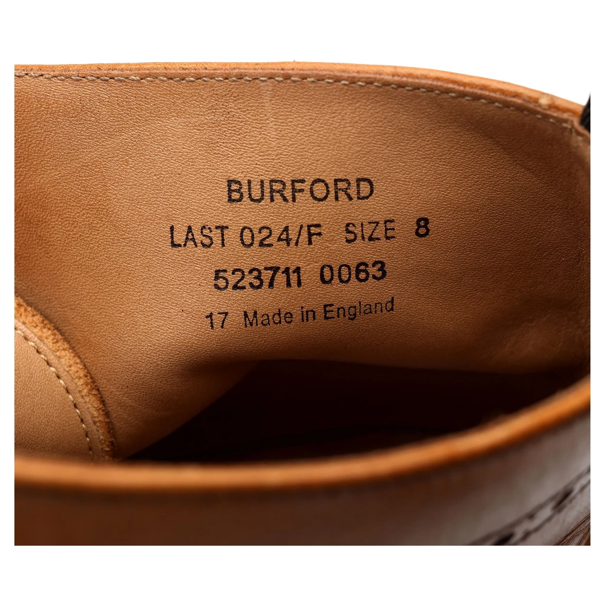 1880 'Burford' Tan Brown Brogue Boot UK 8 F