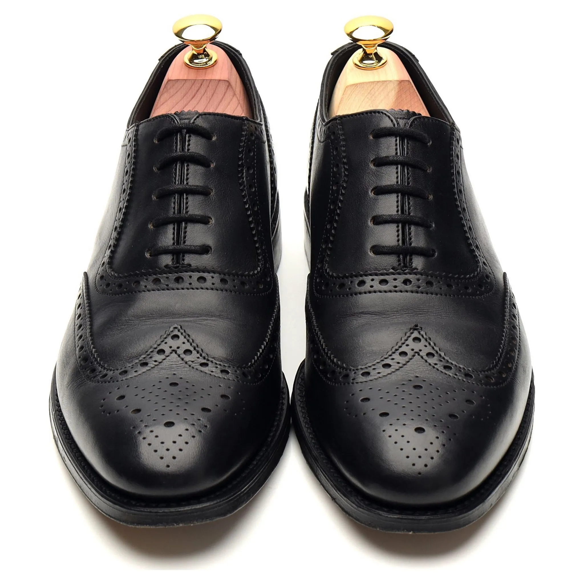 1880 Classic 'Hodges' Black Leather Oxford Brogue UK 7 F