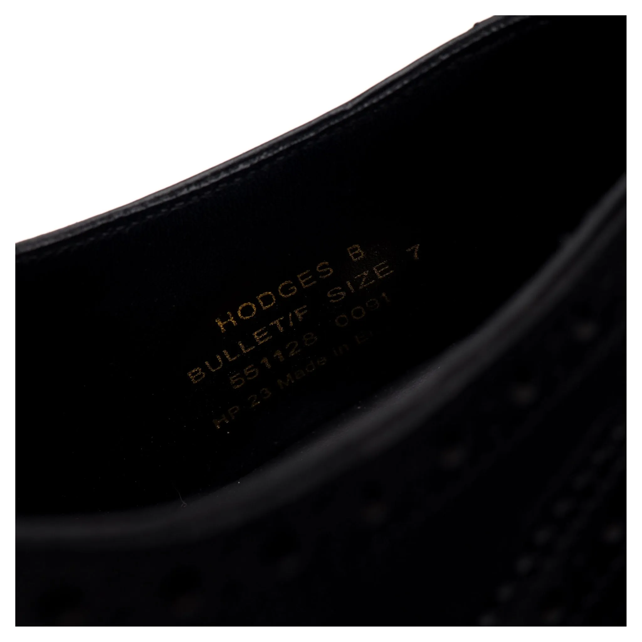 1880 Classic 'Hodges' Black Leather Oxford Brogue UK 7 F