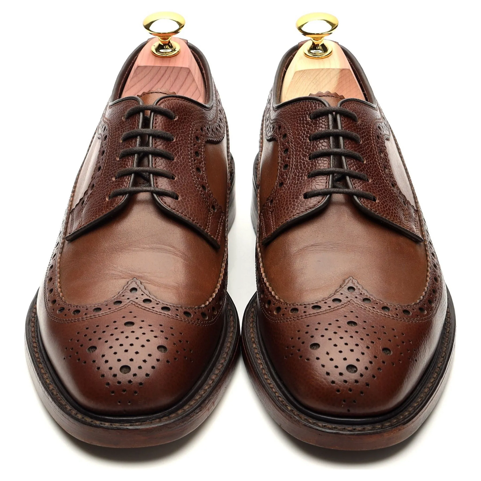 1880 'Taunton' Dark Brown Leather Derby Brogue UK 6 F