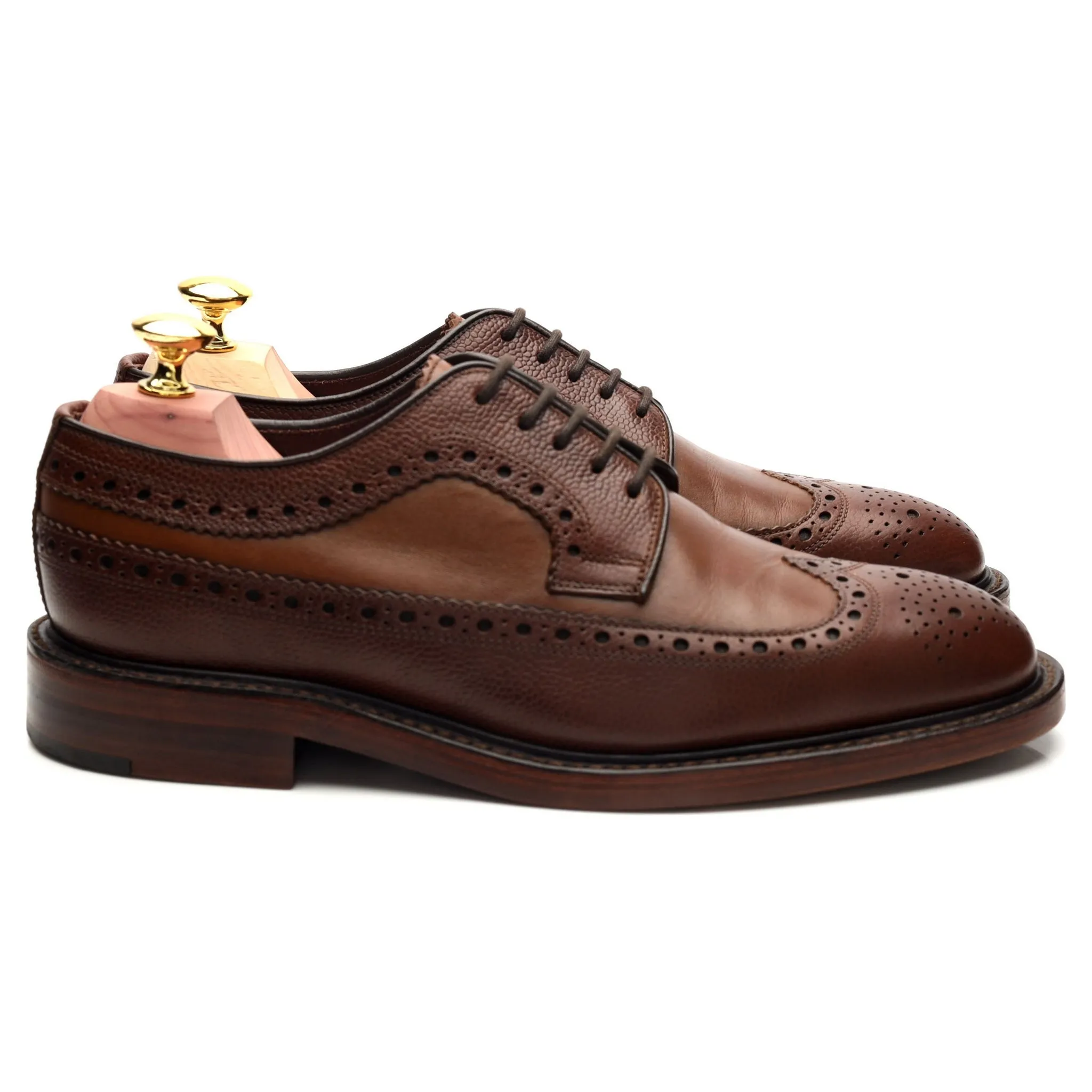 1880 'Taunton' Dark Brown Leather Derby Brogue UK 6 F