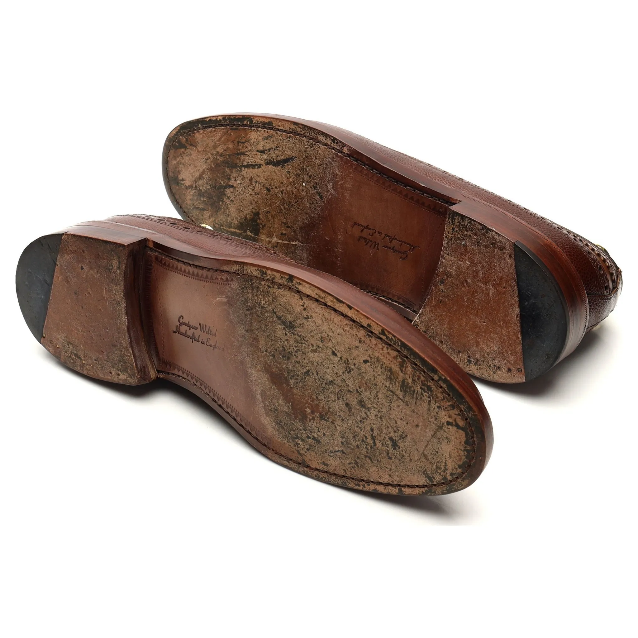 1880 'Taunton' Dark Brown Leather Derby Brogue UK 6 F