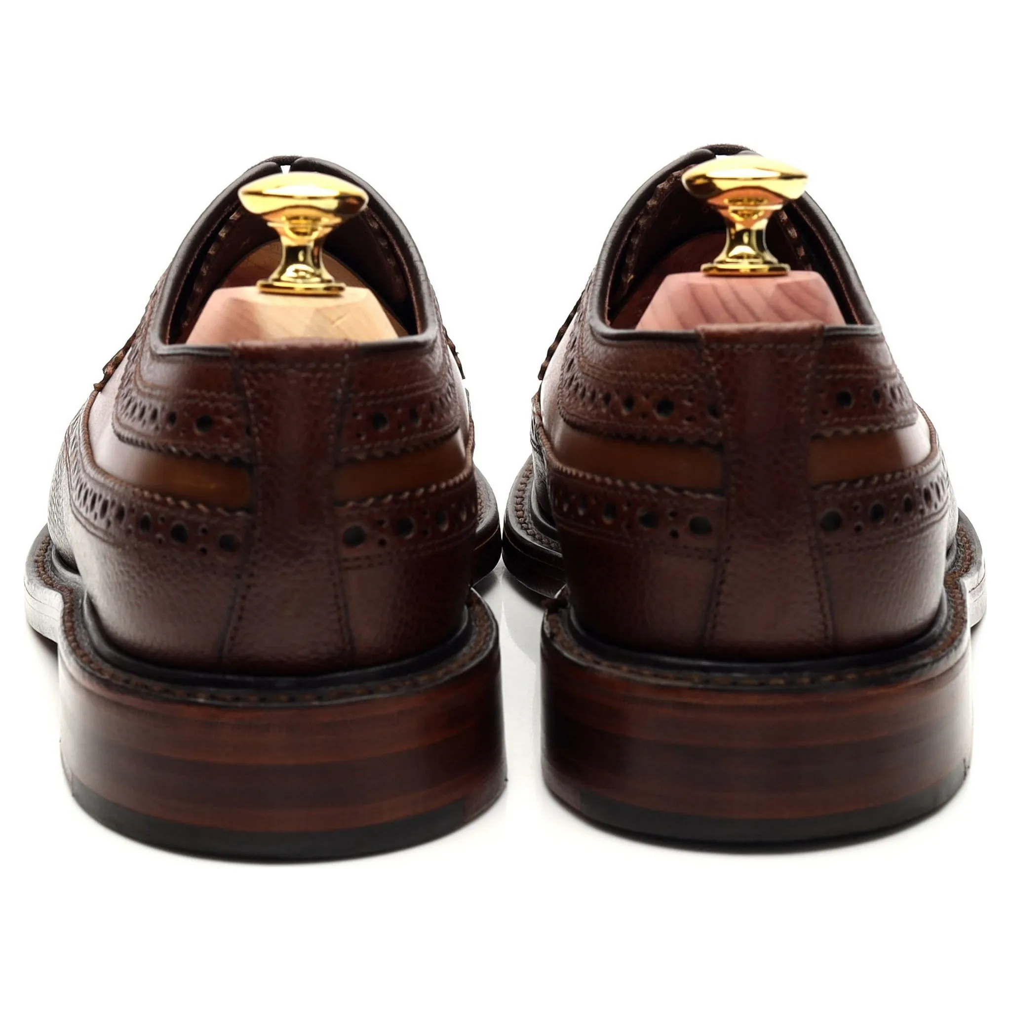 1880 'Taunton' Dark Brown Leather Derby Brogue UK 6 F