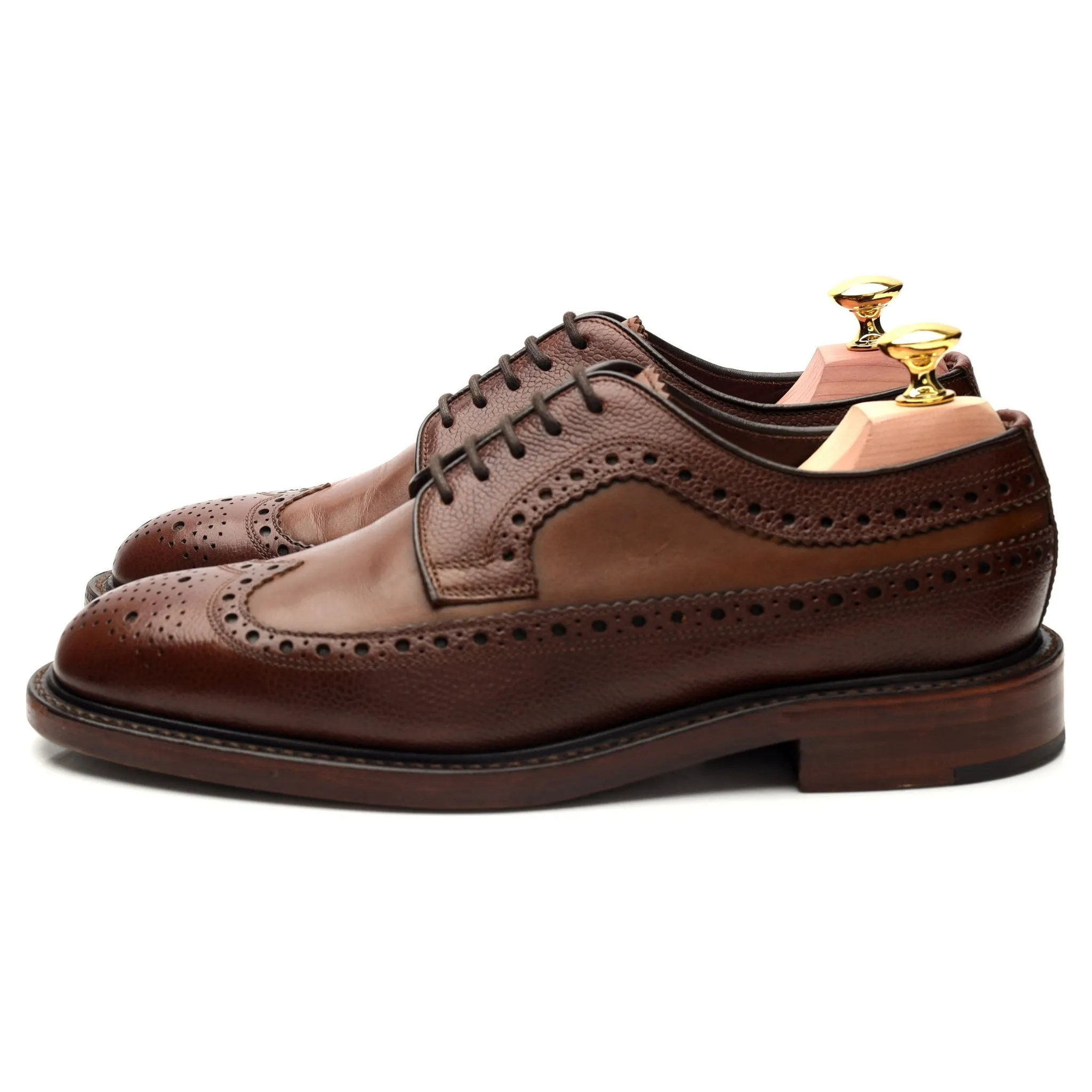 1880 'Taunton' Dark Brown Leather Derby Brogue UK 6 F