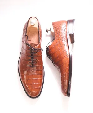 $4,200 SALVATORE FERRAGAMO - *CROCODILE SKIN* Angiolo 2 Tramezza Oxford - 9.5 D