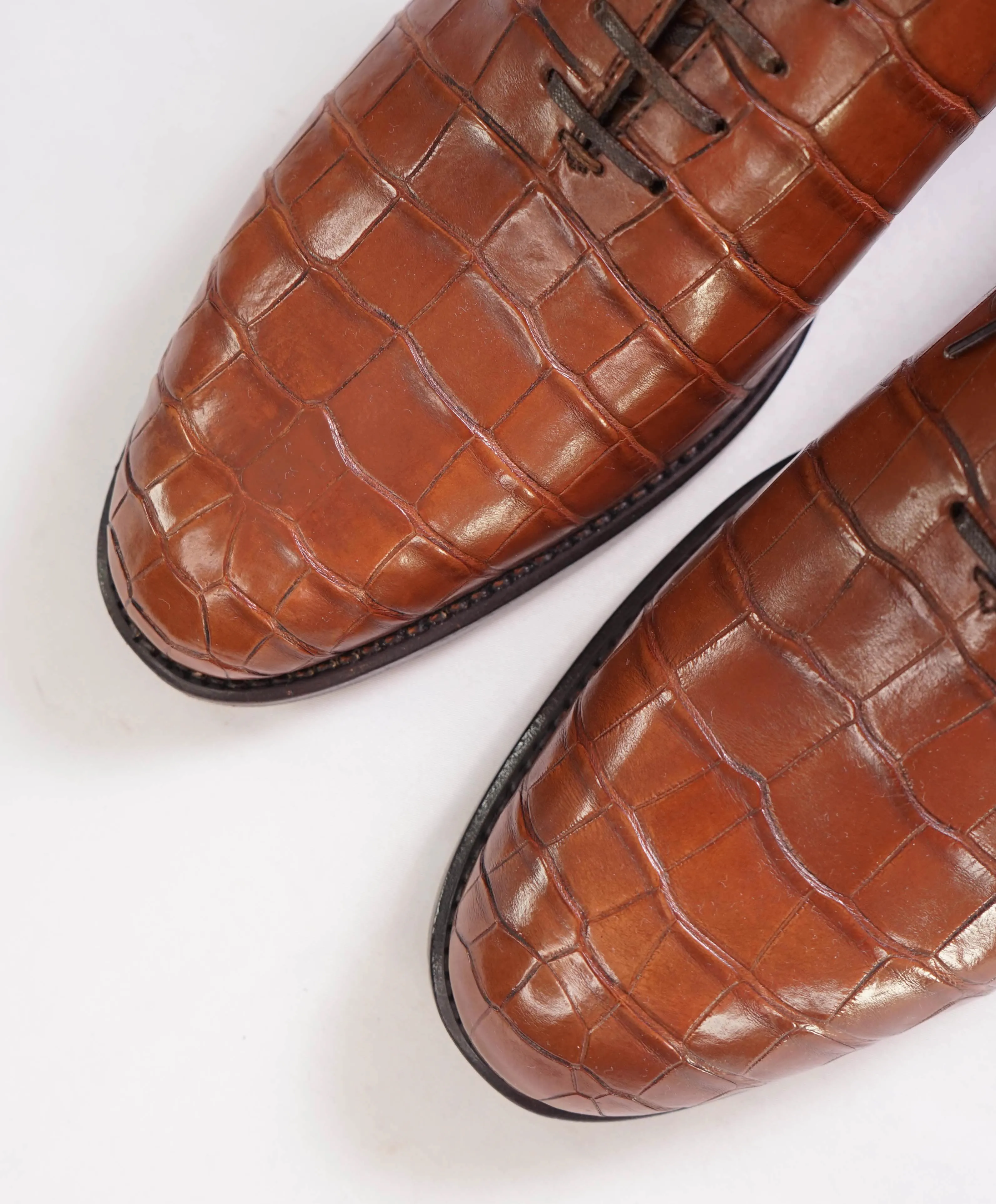 $4,200 SALVATORE FERRAGAMO - *CROCODILE SKIN* Angiolo 2 Tramezza Oxford - 9.5 D