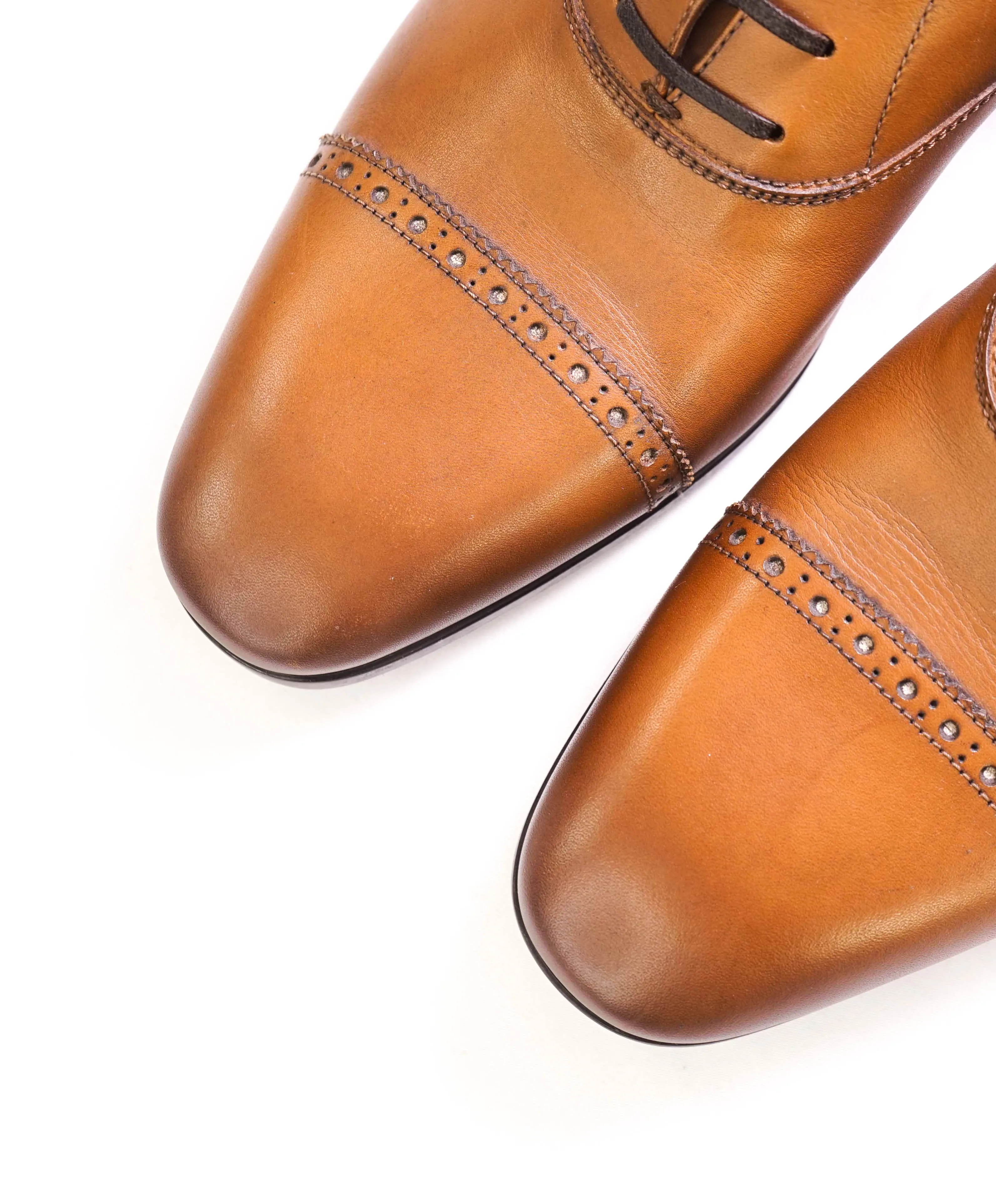 $750 SALVATORE FERRAGAMO - "TRISTANO" Apron-Toe Oxford - 9.5 E US