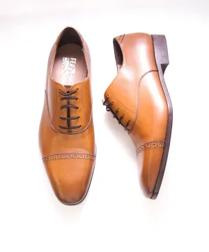 $750 SALVATORE FERRAGAMO - "TRISTANO" Apron-Toe Oxford - 9.5 E US