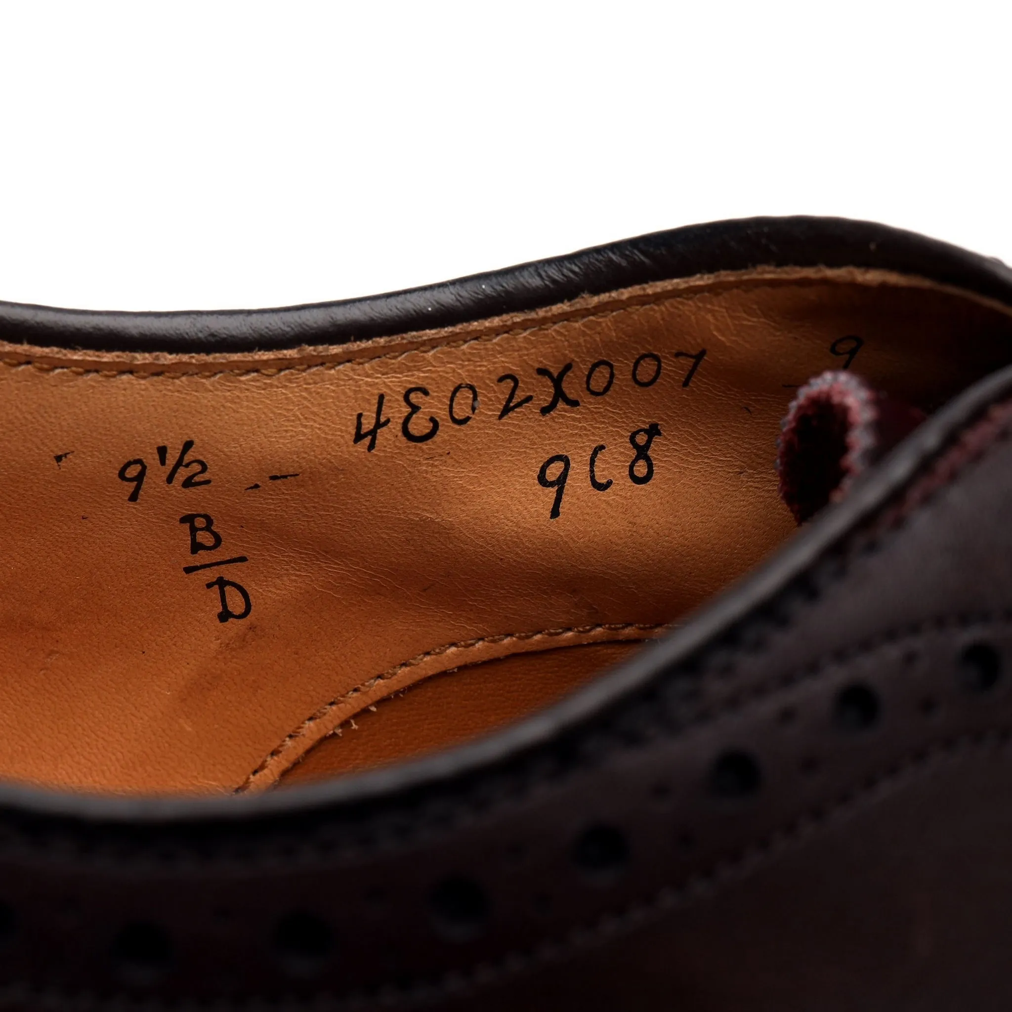'908' Burgundy Leather Oxford Brogue UK 8.5 US 9.5 D