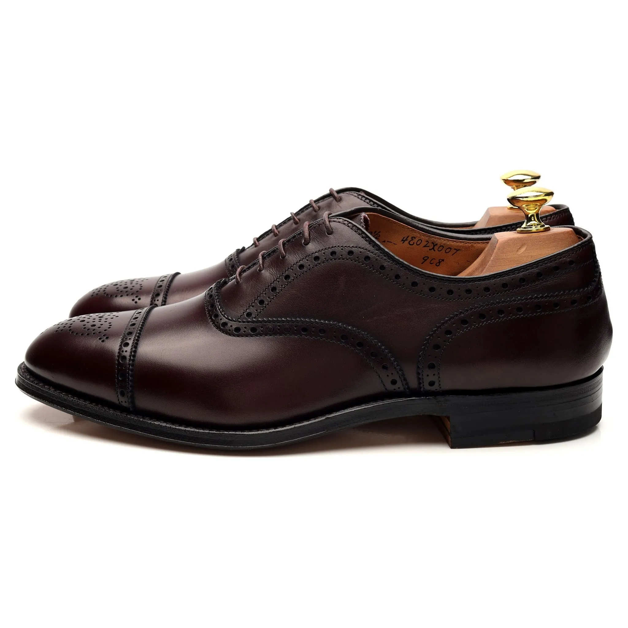 '908' Burgundy Leather Oxford Brogue UK 8.5 US 9.5 D