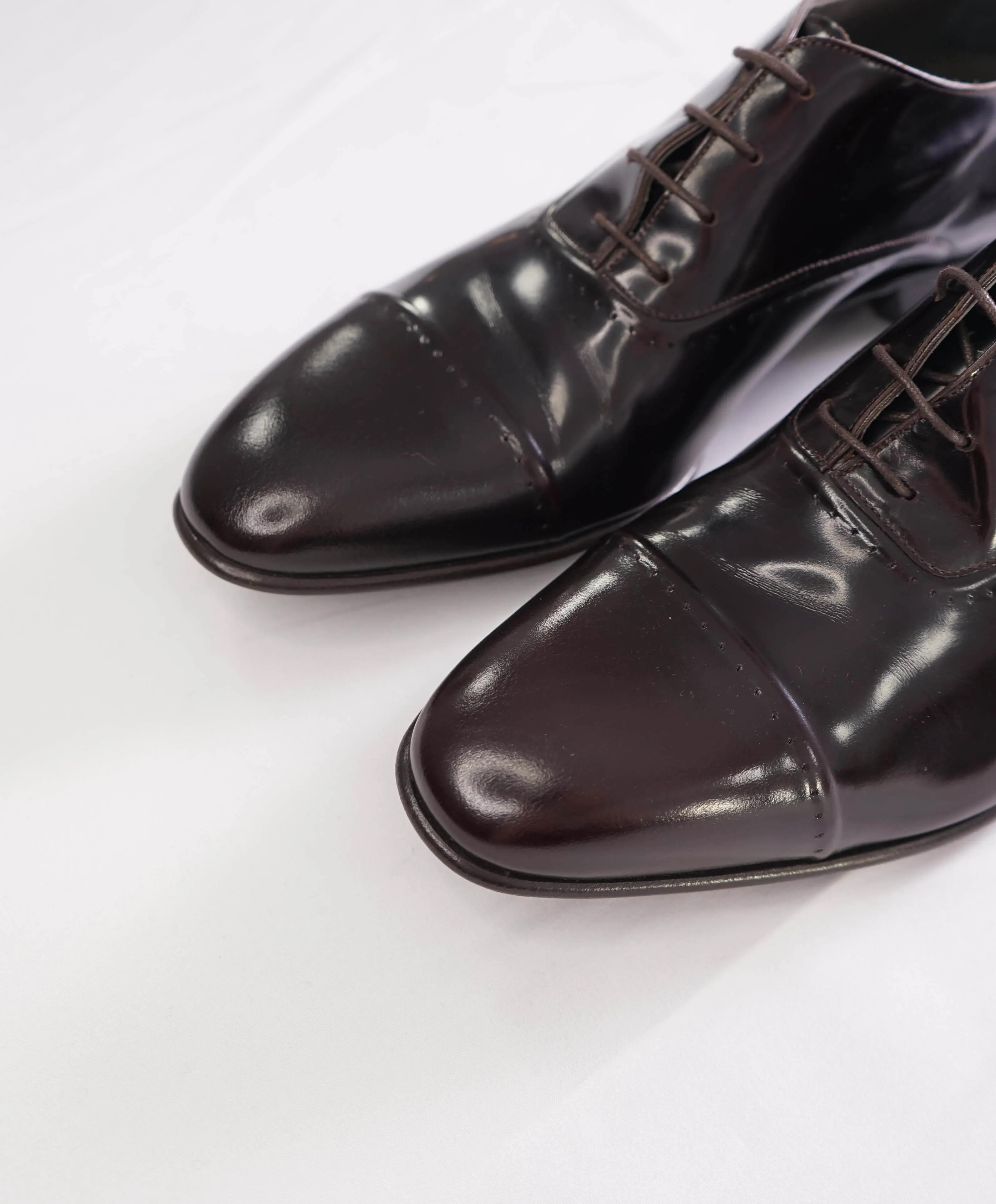 $965 LANVIN - 4-Eylet Brogue Detail French Last Oxford Brown - 8