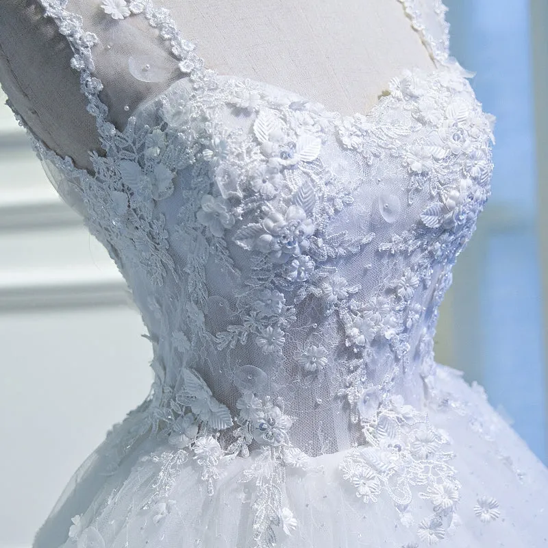 A Line Lace Appliques Homecoming Dress, Short Sleeveless Prom Dress OKN67