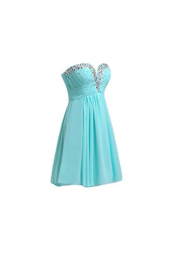 A-line Sweetheart Mini Chiffon Evening Gowns Homecoming Dresses PG059