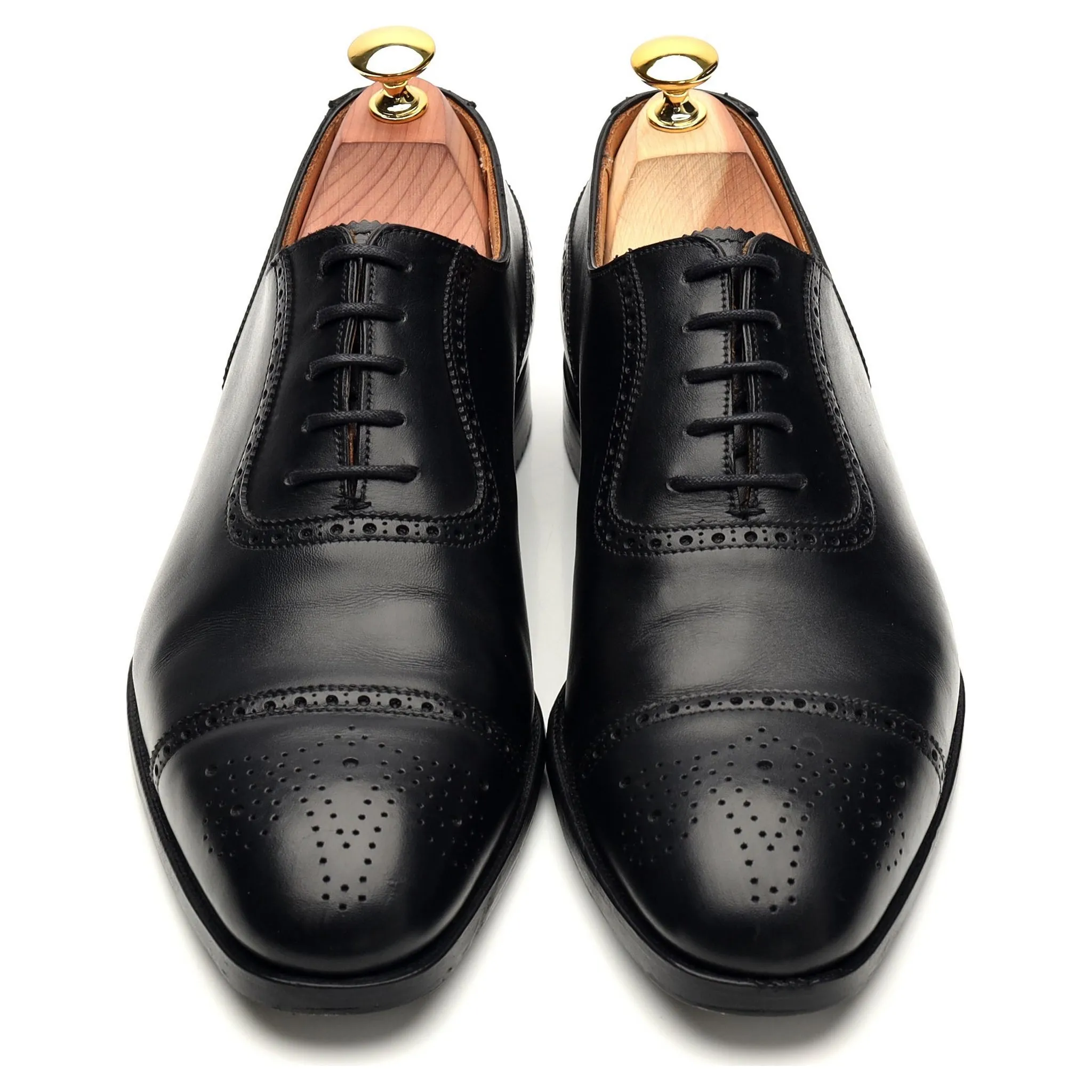 'Adam' Black Leather Oxford Brogues UK 7.5 E