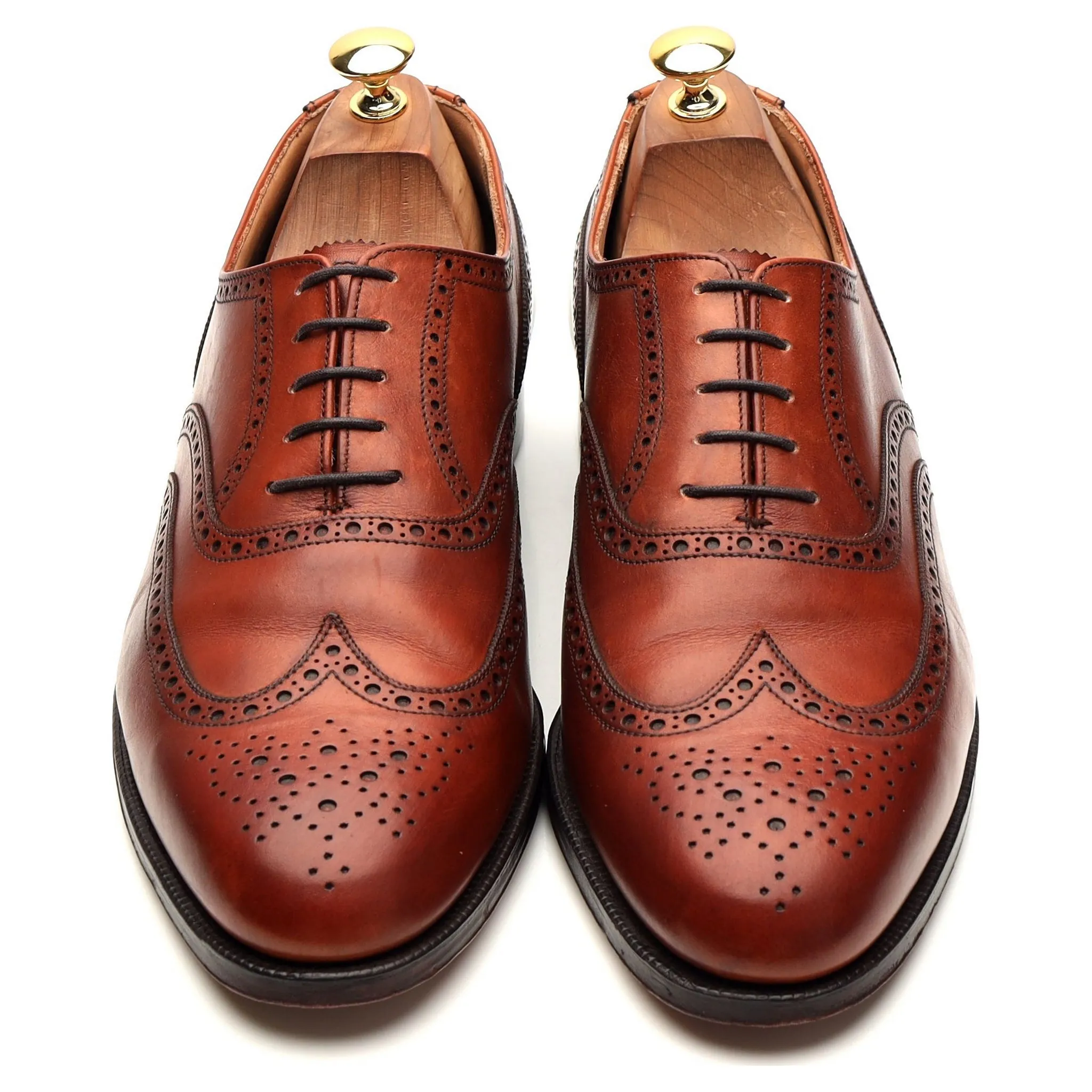 'Albemarle' Tan Brown Leather Oxford Brogue UK 10 E