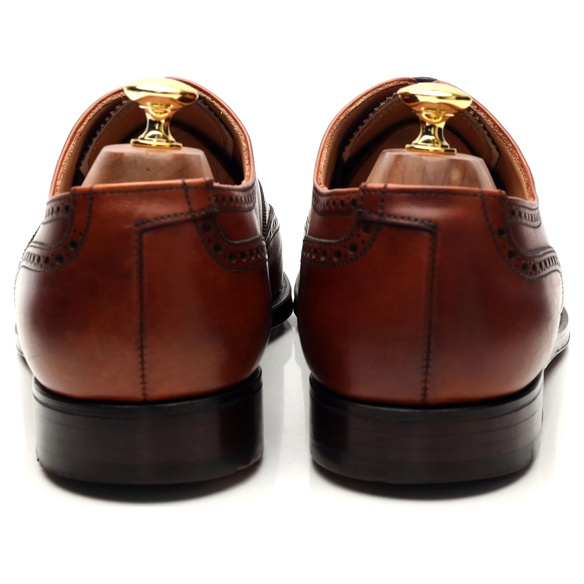 'Albemarle' Tan Brown Leather Oxford Brogue UK 10 E