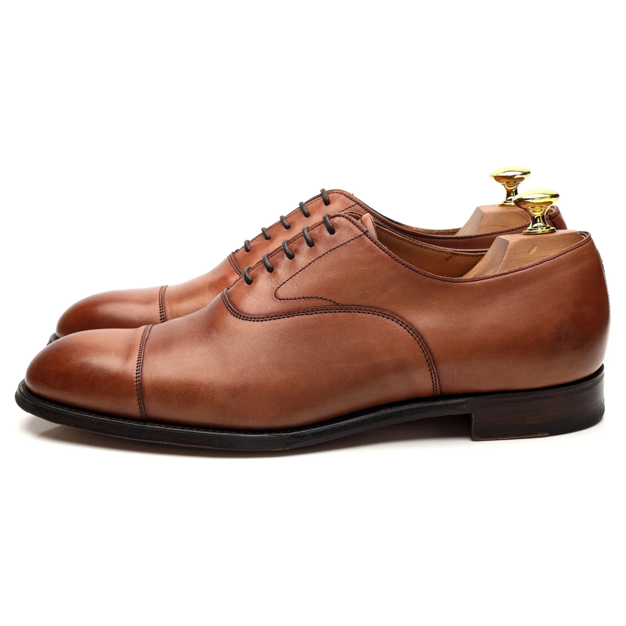 'Alfred' Tan Brown Leather Oxford UK 8 F