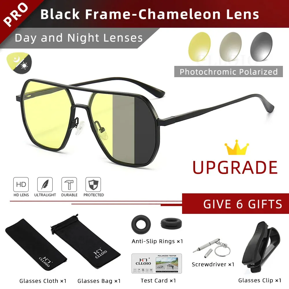 Aluminum Photochromic Sunglasses Men Women