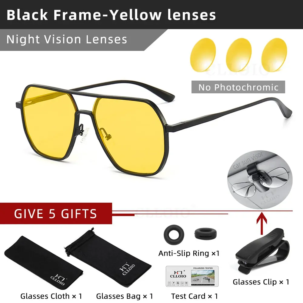 Aluminum Photochromic Sunglasses Men Women