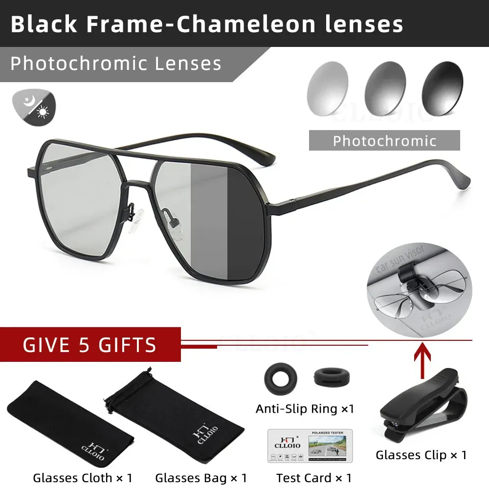 Aluminum Photochromic Sunglasses Men Women