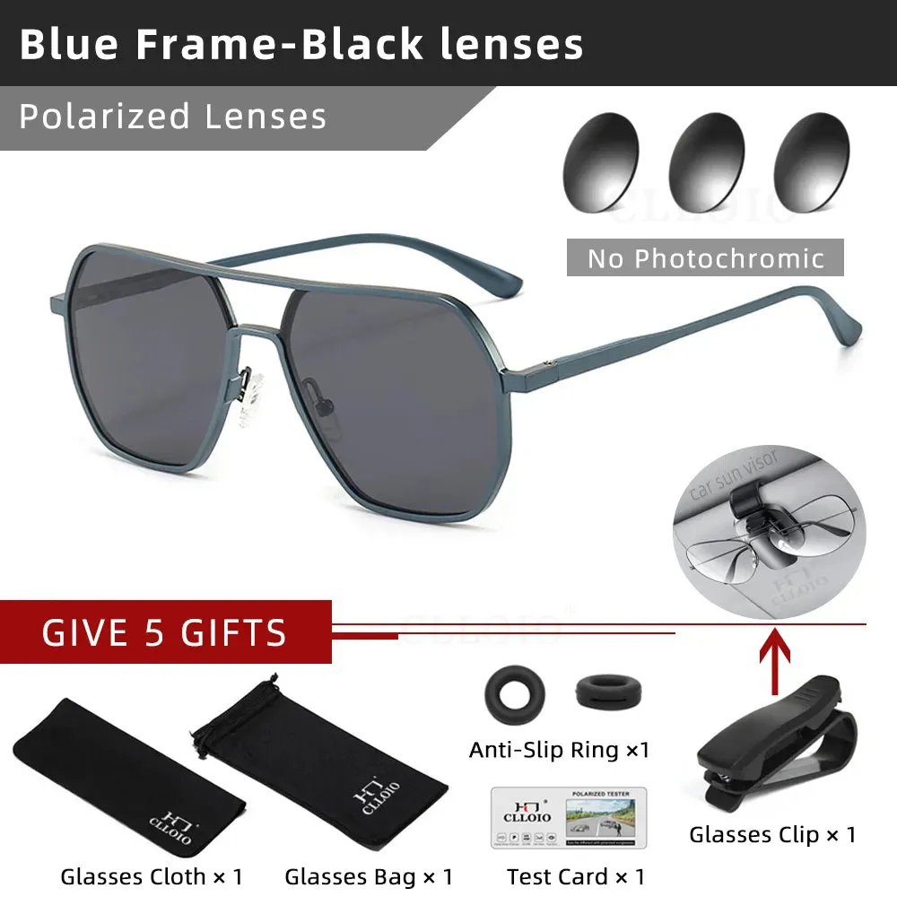 Aluminum Photochromic Sunglasses Men Women