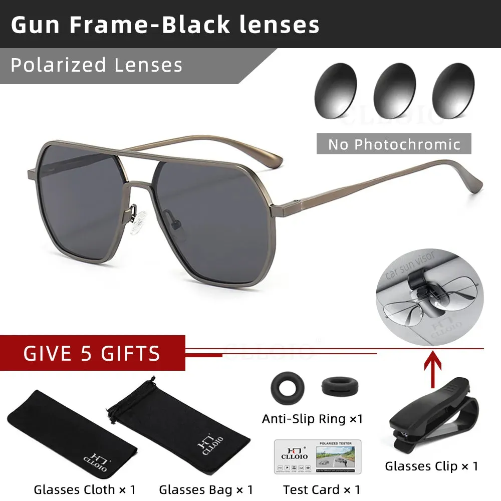 Aluminum Photochromic Sunglasses Men Women