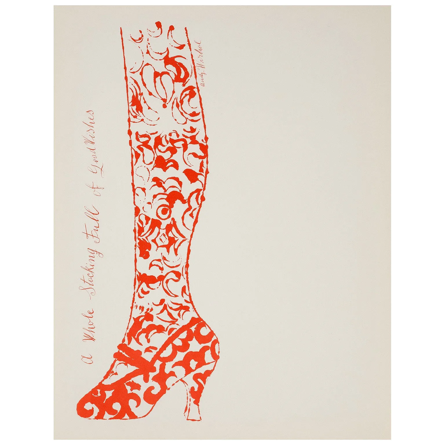 ANDY WARHOL "STOCKING FULL OF WISHES" 1955