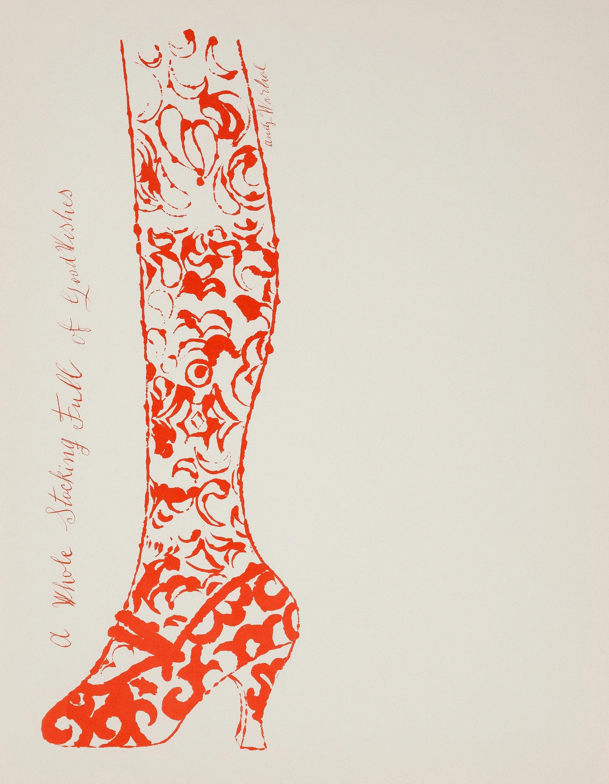 ANDY WARHOL "STOCKING FULL OF WISHES" 1955