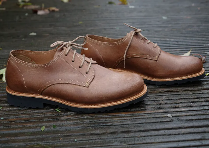 Annapurna Leather Derby Lace-up Shoes - Natural