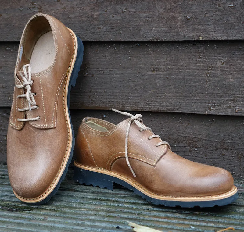 Annapurna Leather Derby Lace-up Shoes - Natural