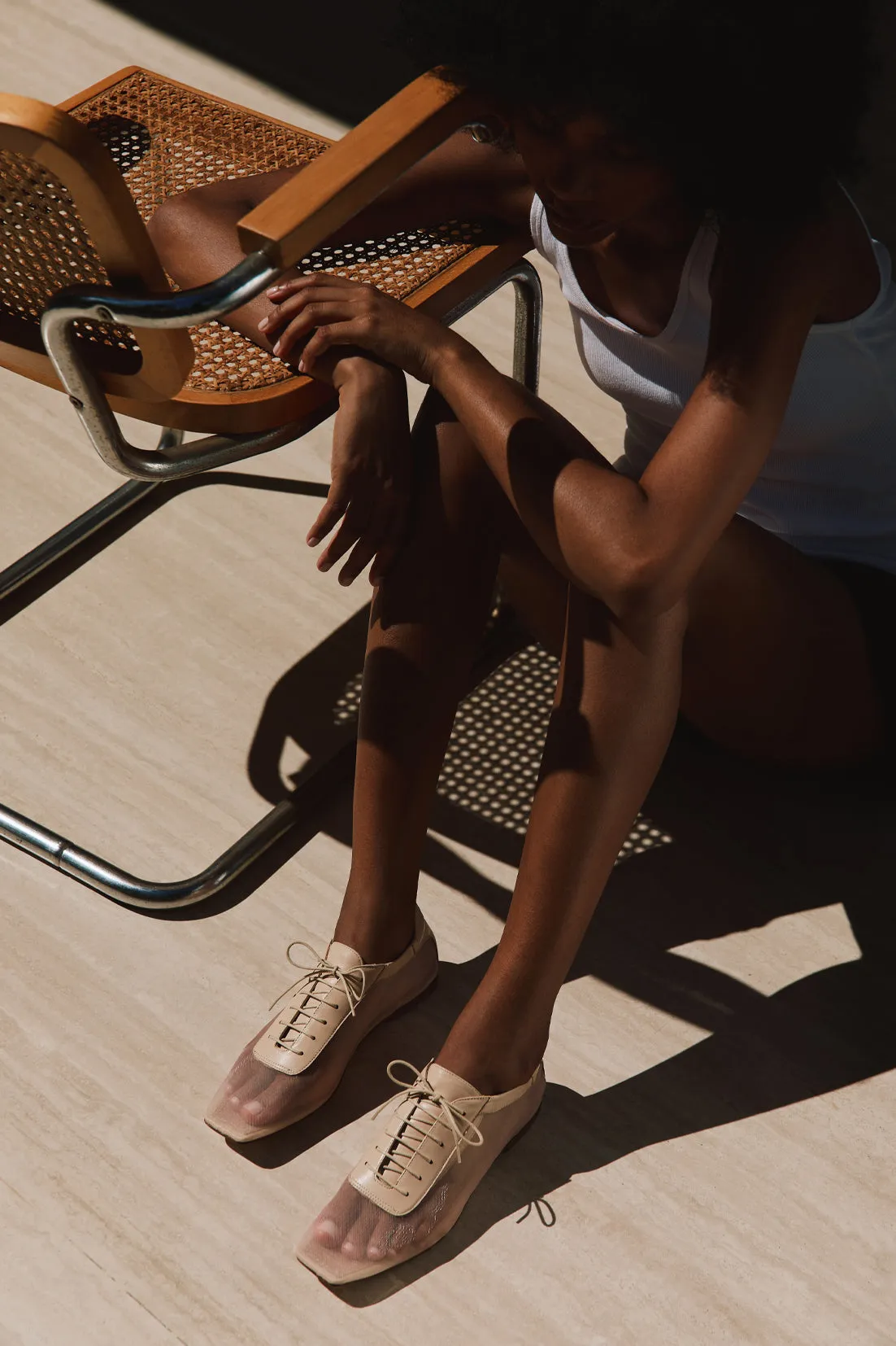 Antonia Clear Mesh Beige
