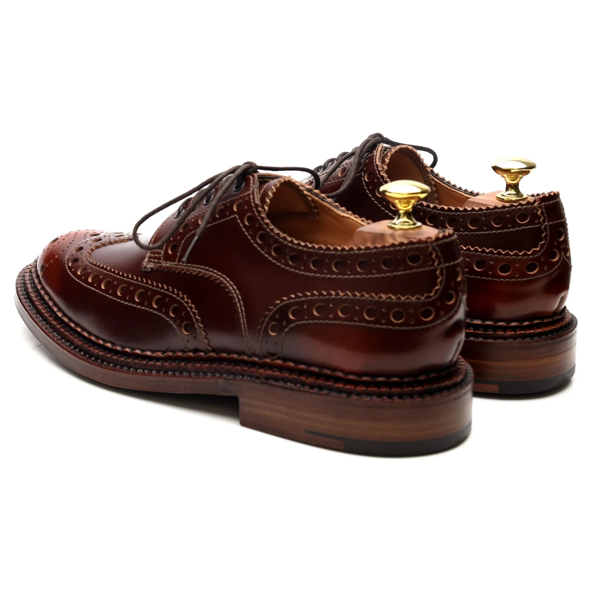 'Archie' Triple Welt Brown Leather Brogue UK 7 G