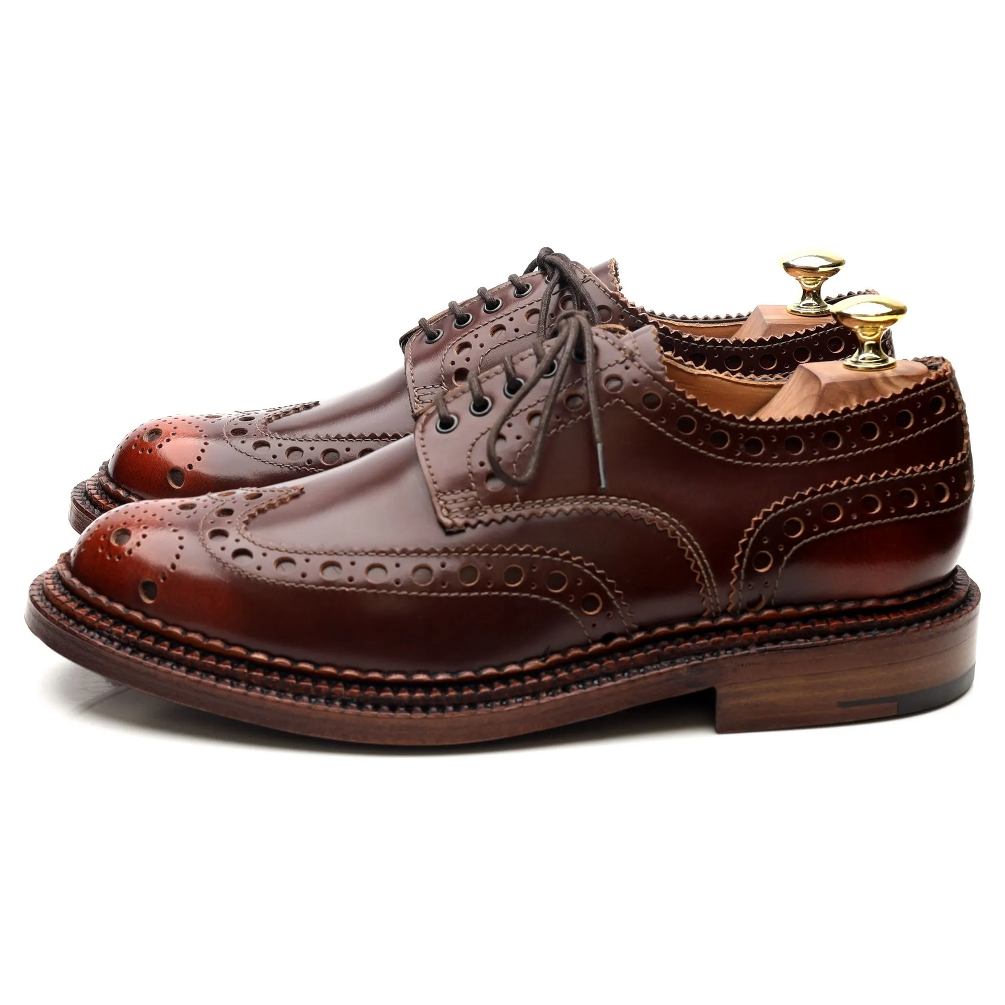 'Archie' Triple Welt Brown Leather Brogue UK 7 G