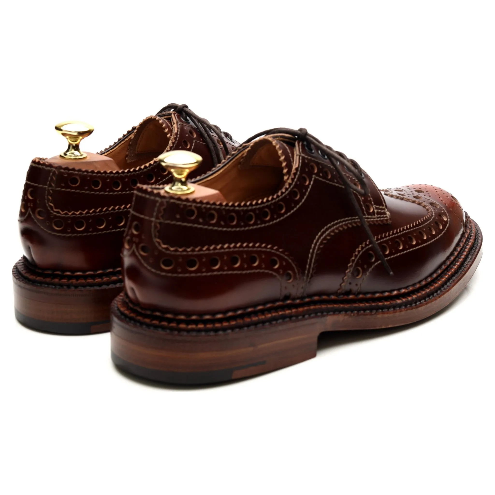 'Archie' Triple Welt Brown Leather Brogue UK 7 G
