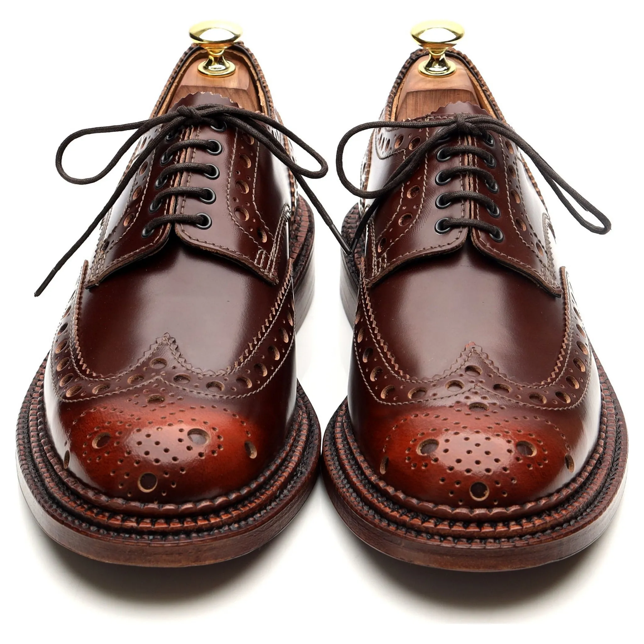 'Archie' Triple Welt Brown Leather Brogue UK 7 G