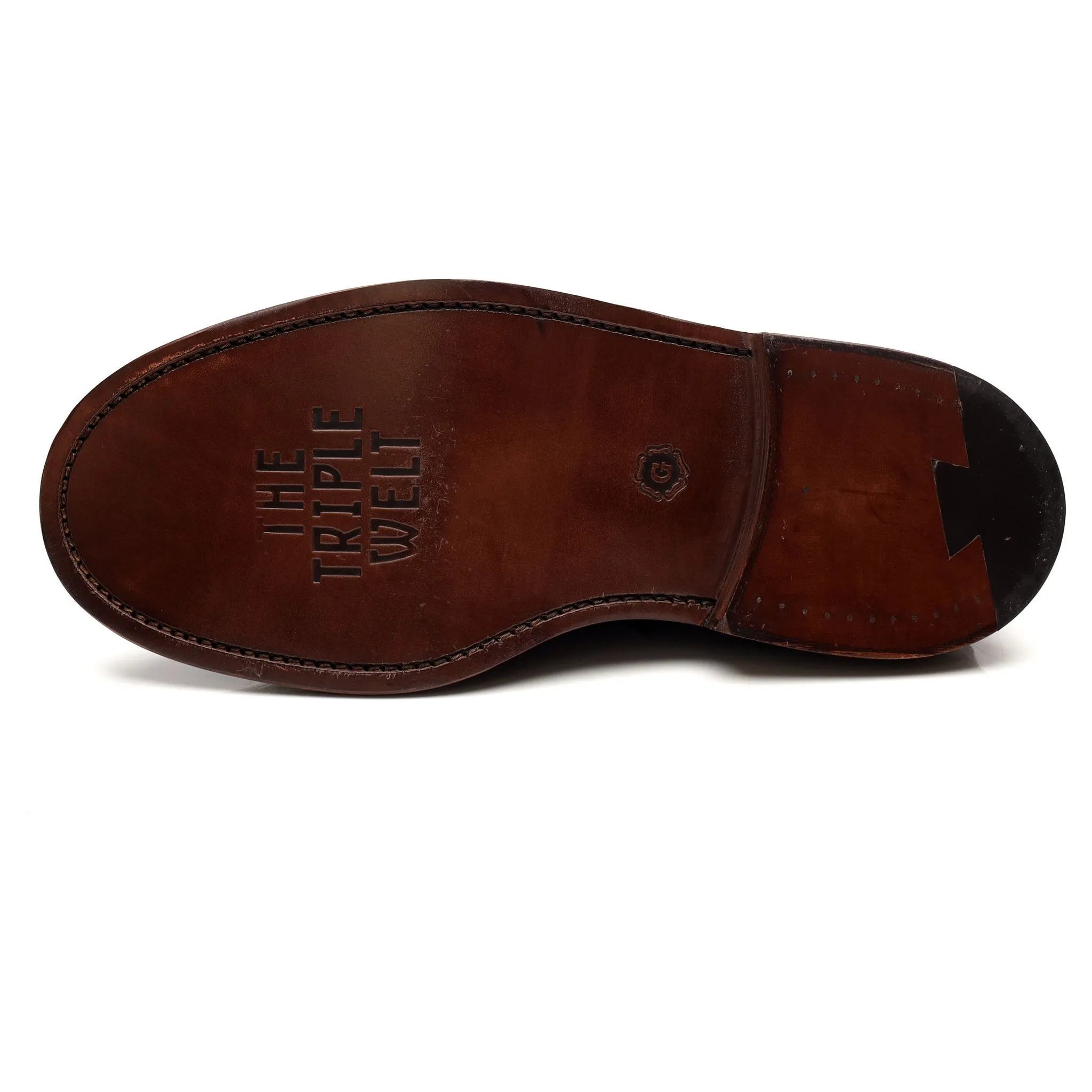 'Archie' Triple Welt Brown Leather Brogue UK 7 G