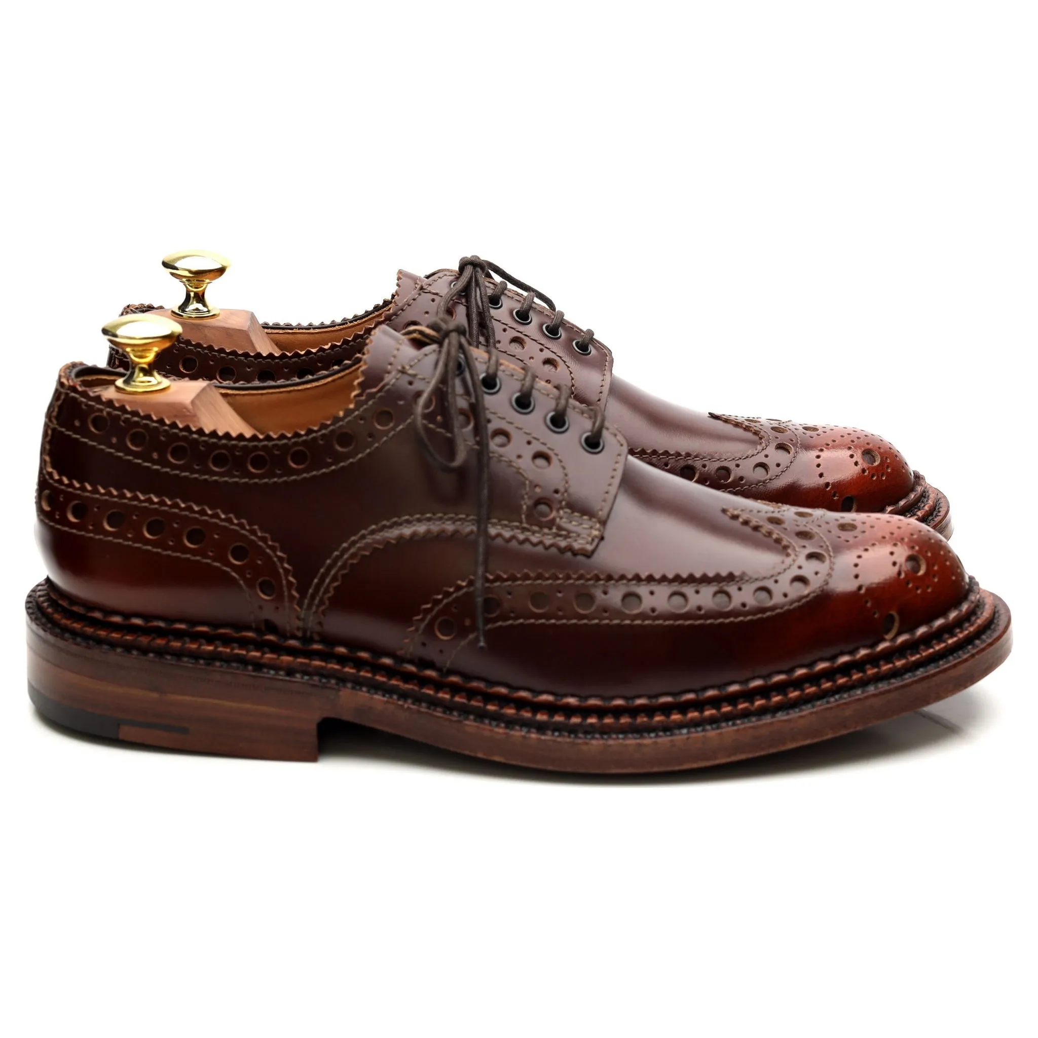 'Archie' Triple Welt Brown Leather Brogue UK 7 G
