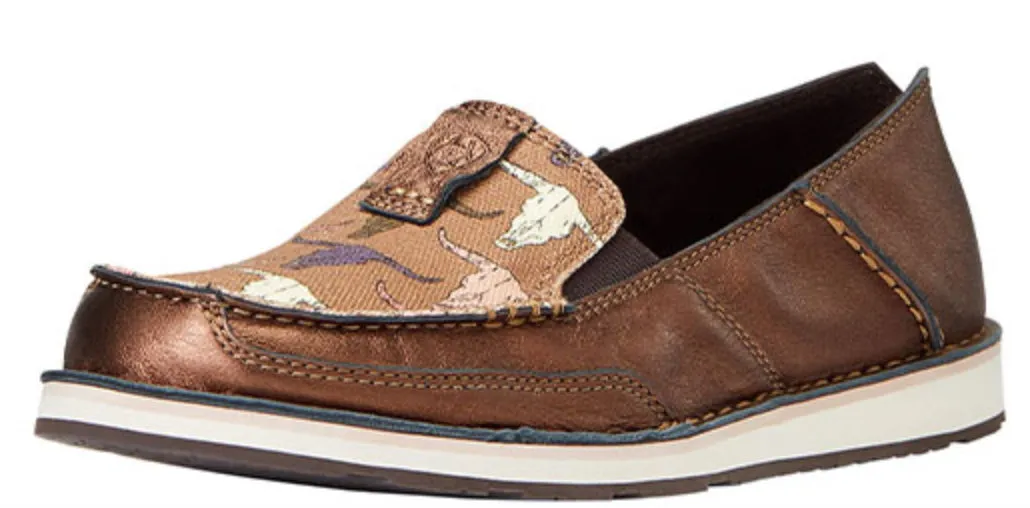 Ariat Ladies Metallic Steer Head Cruiser Slip-on Shoes
