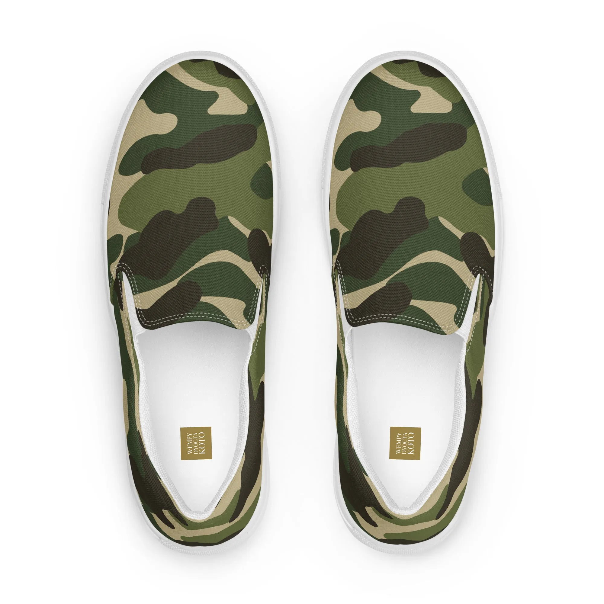 Army - Sustainably Made Women’s slip-on canvas shoes