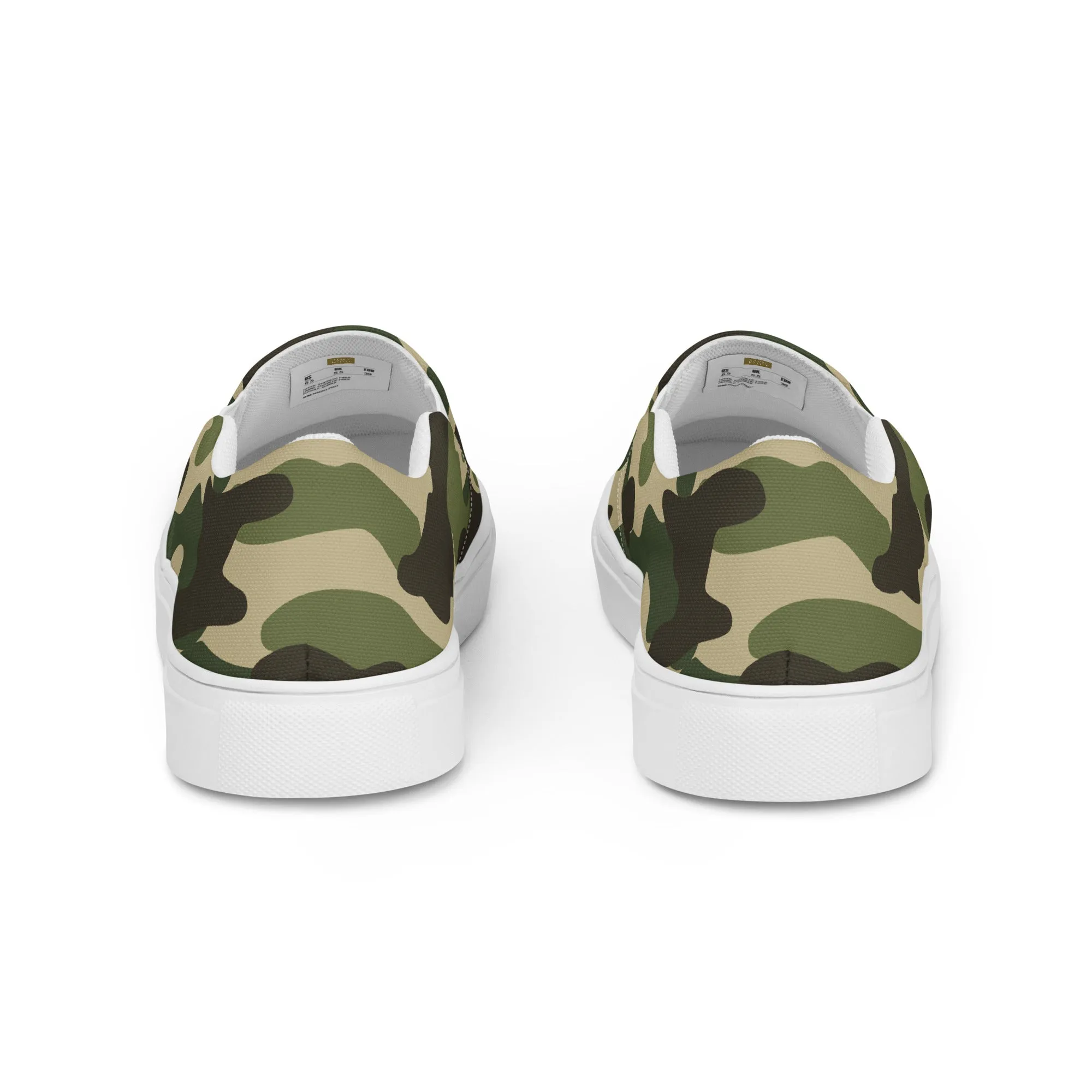 Army - Sustainably Made Women’s slip-on canvas shoes