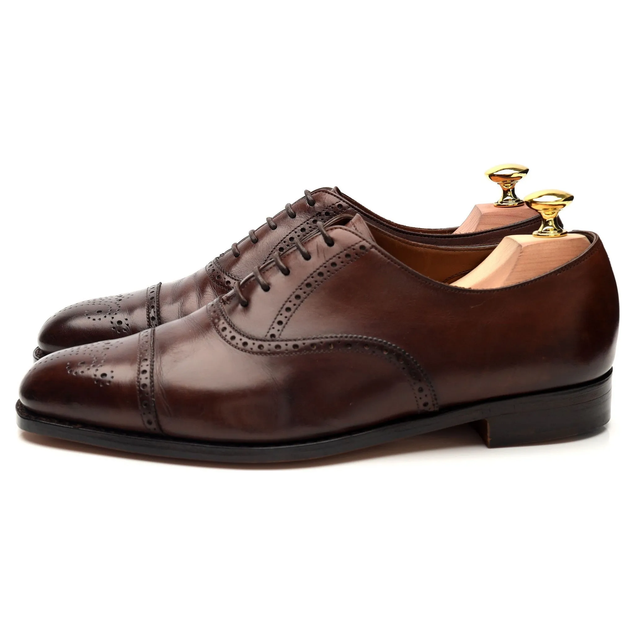 'Asquith' Brown Leather Oxford Brogue UK 7 E